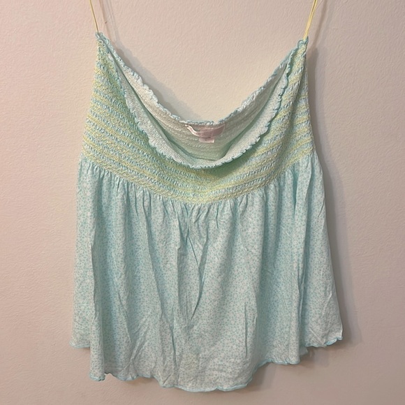 Victoria Secret strapless aqua green 2005 size L modal/cotton Y2K - Picture 3 of 8